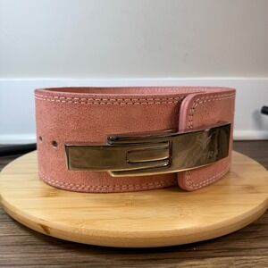 Mytra Fusion Powerlifting Lever Belt Small 32" Long Pink Suede Leather Weight